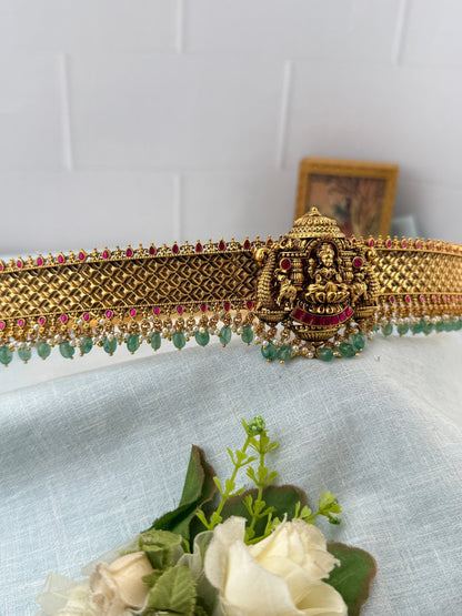 Royal Antique Gaja Lakshmi Vaddanam Kamarbandh 8120 - Mahilas