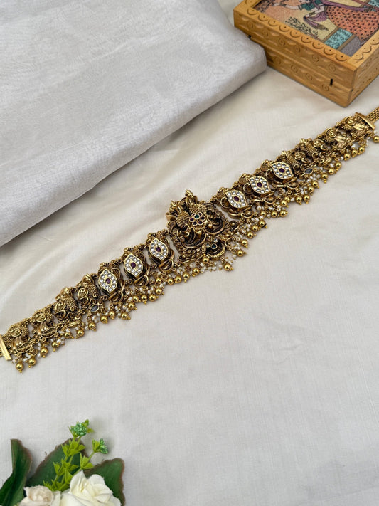 Royal Antique Gandaberunda Chain Vaddanam Kamarbandh 7067 - Mahilas