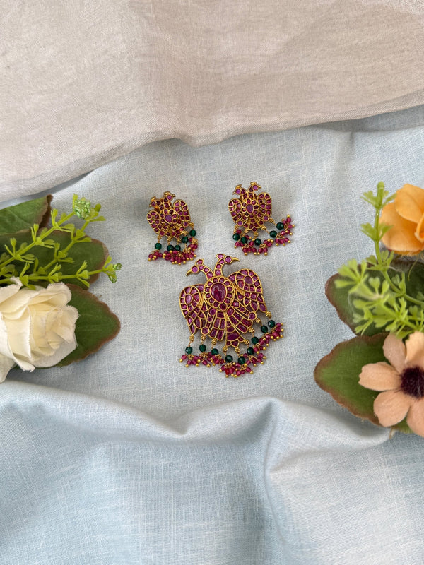 Royal Antique Gandaberunda Pendant 5cm 381