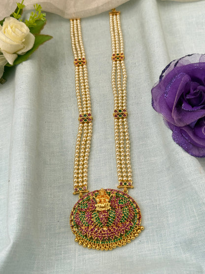 Royal Antique Gold Like Pendant Long Necklace Set 1019 - Mahilas