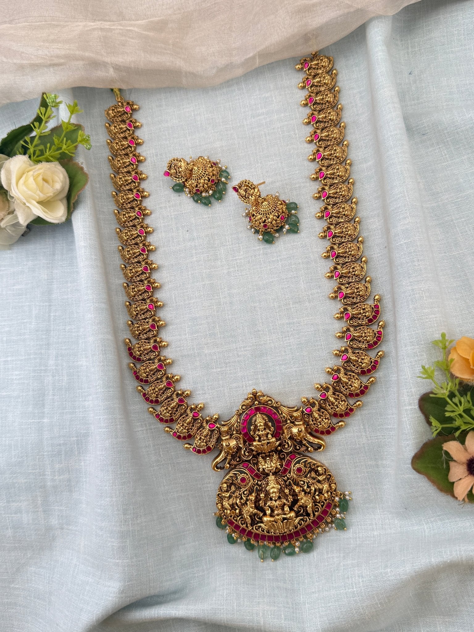 Royal Antique Grand Long Necklace Set 1149 - Mahilas
