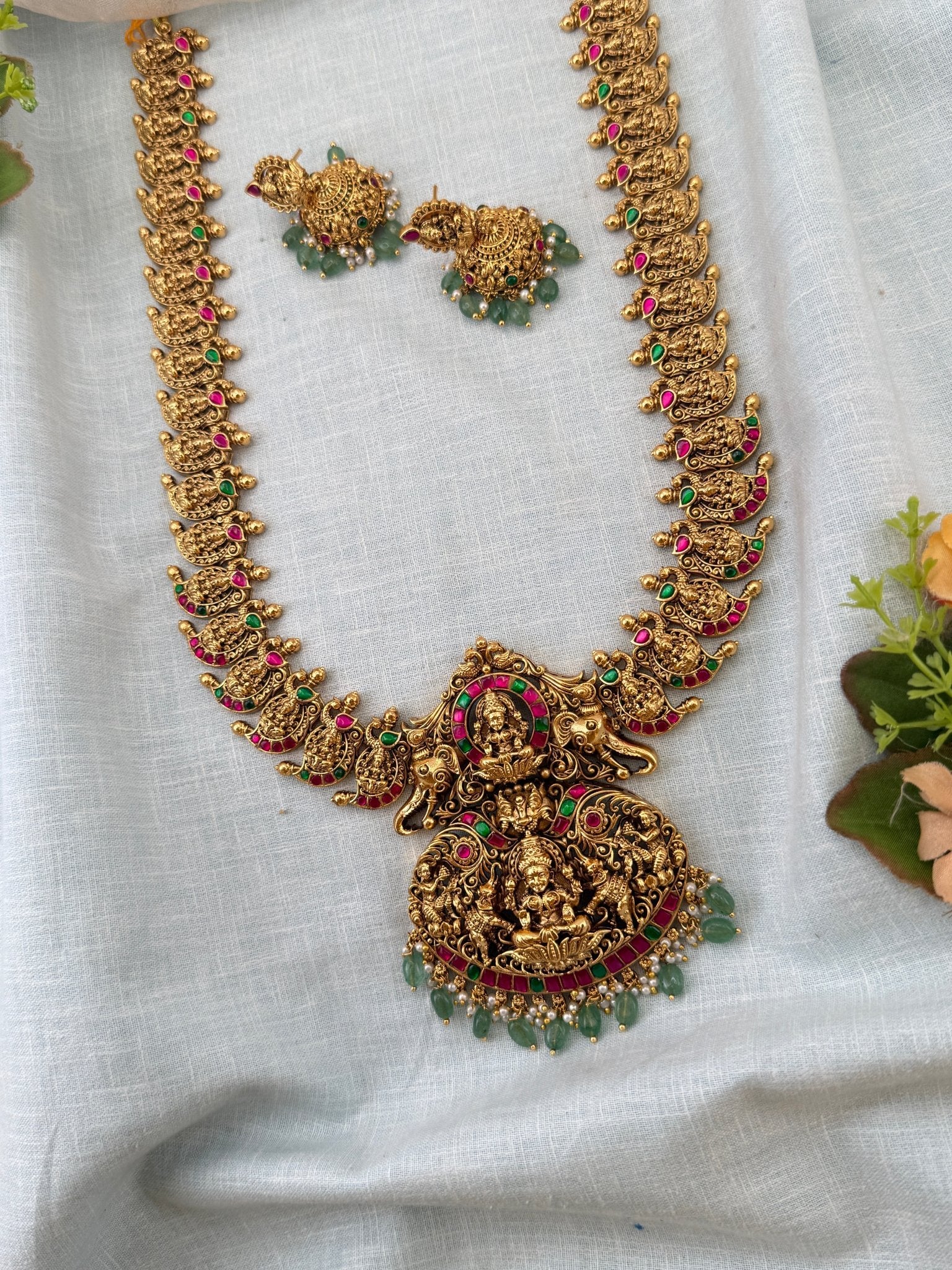 Royal Antique Grand Long Necklace Set 1151 - Mahilas