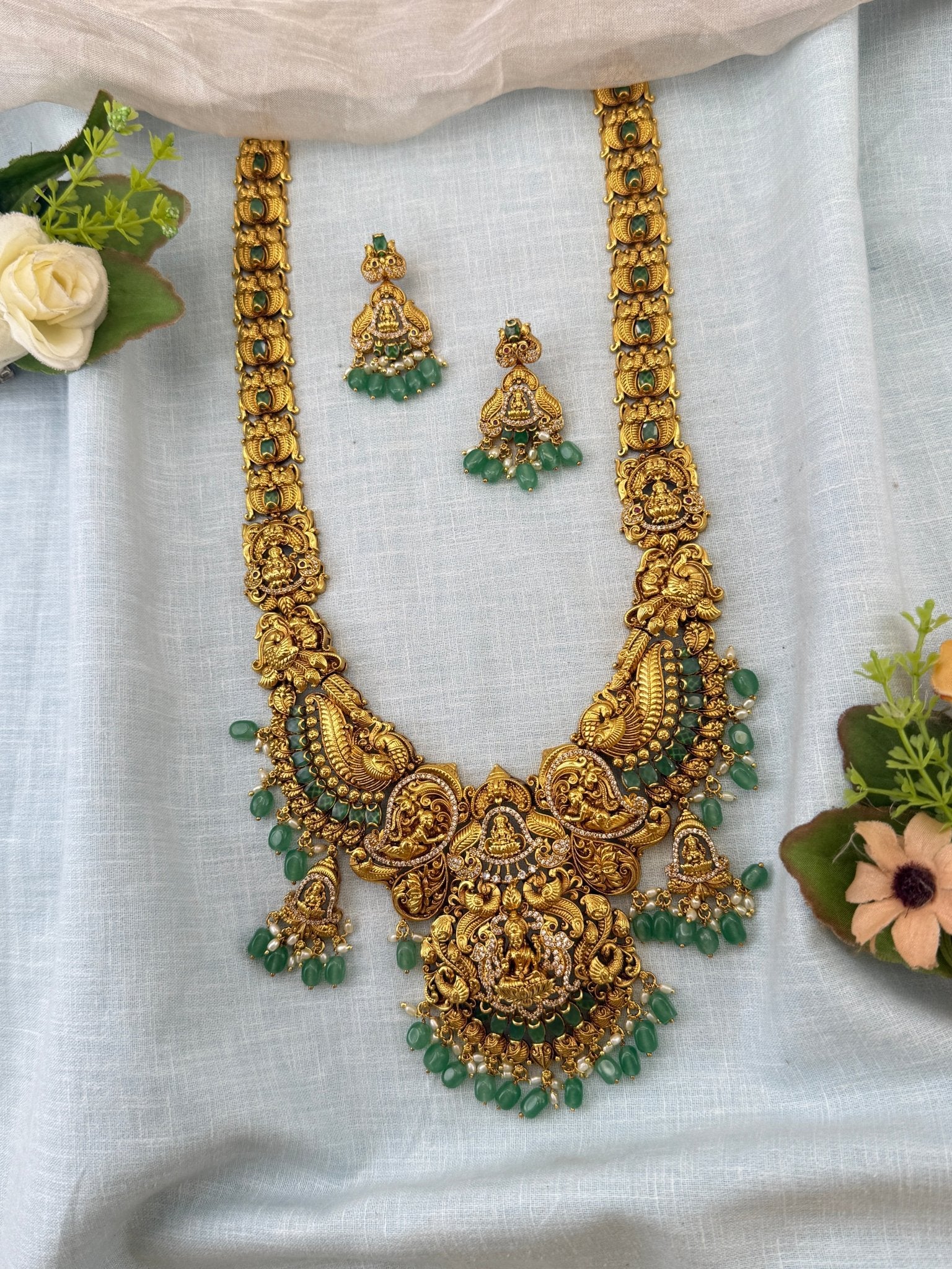 Royal Antique Grand Long Necklace Set 1152 - Mahilas