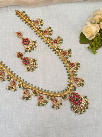 Royal Antique Guttapusalu Long Necklace Set 765 - Mahilas