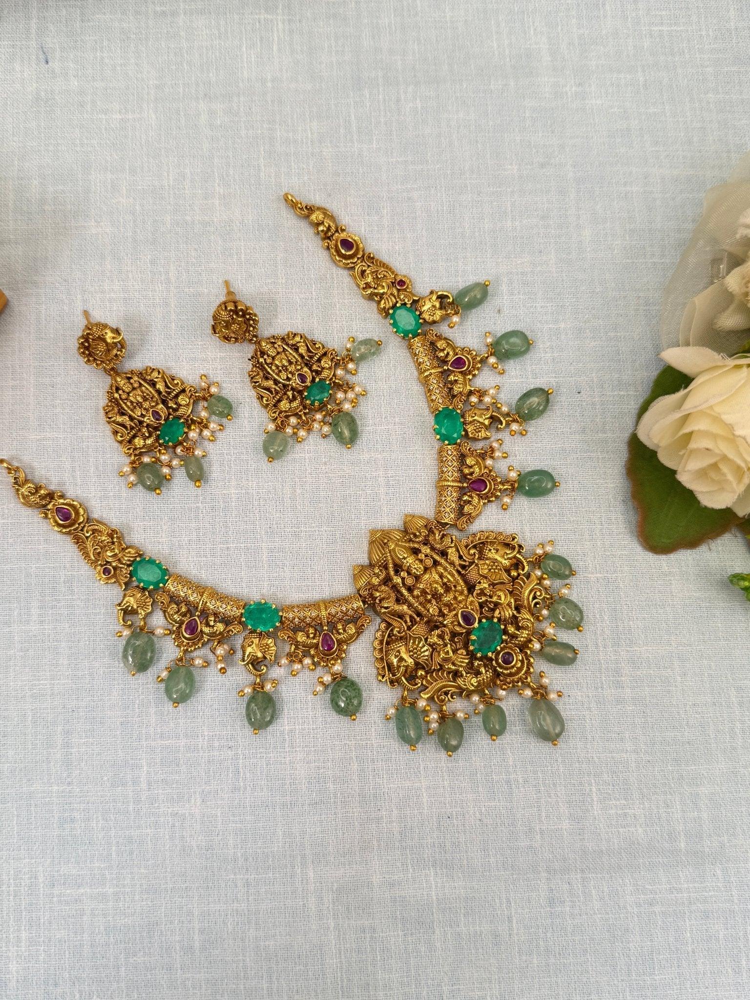Royal Antique Hasli Short Necklace Set 764 - Mahilas