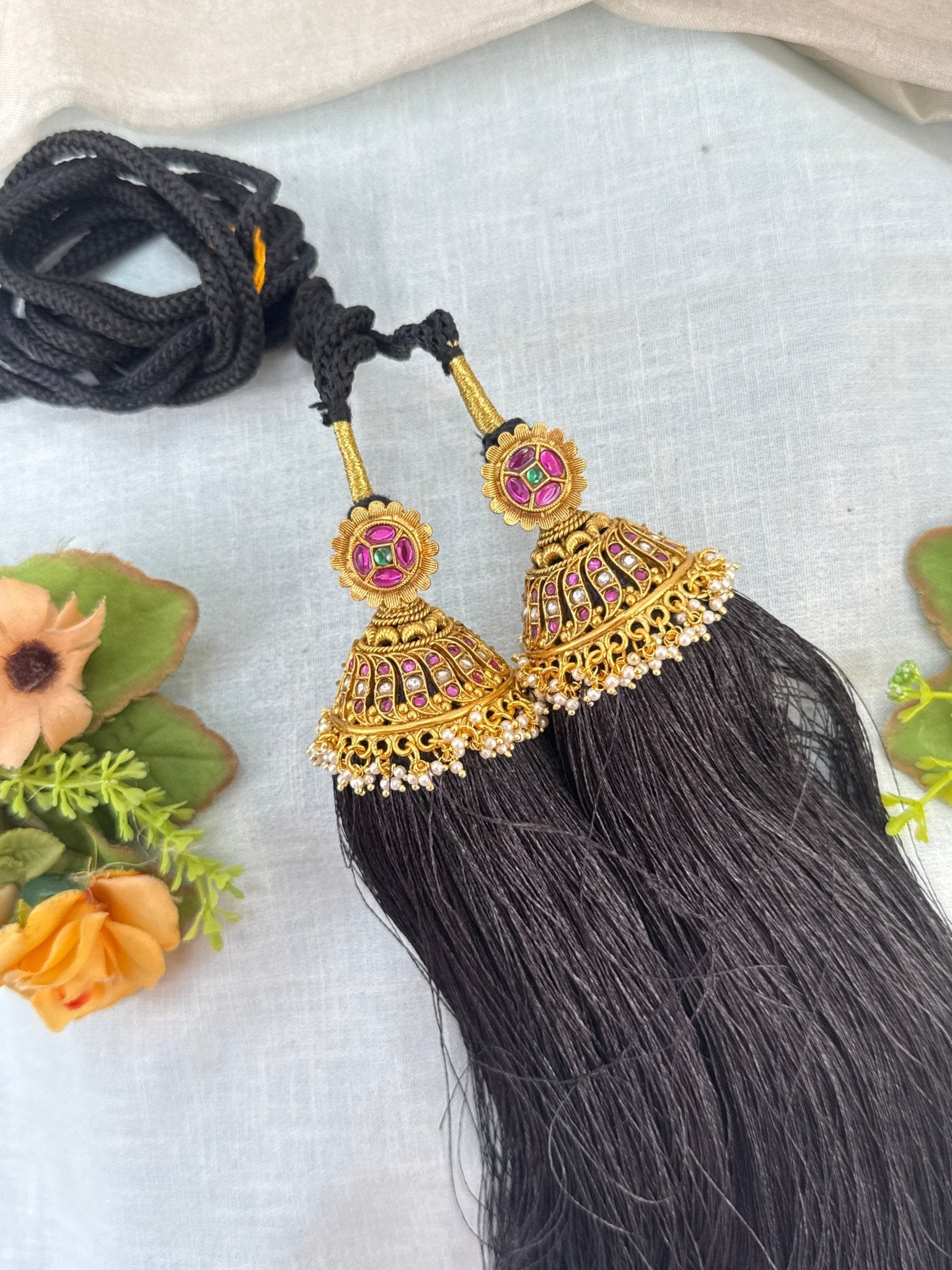 Royal Antique Jadau Bridal Jadai Kuchu Kunjalam 112 - Mahilas