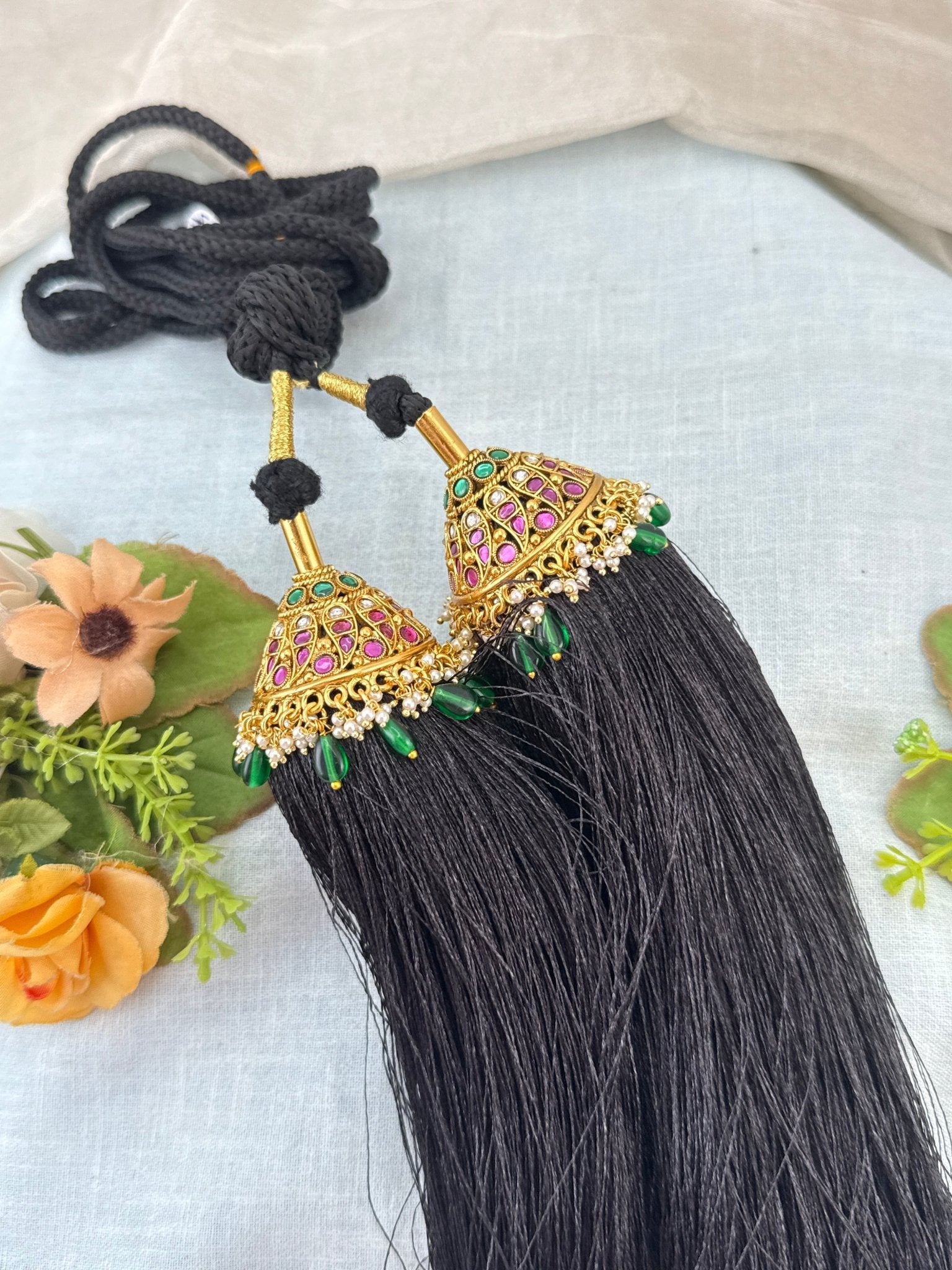 Royal Antique Jadau Bridal Jadai Kuchu Kunjalam 114 - Mahilas