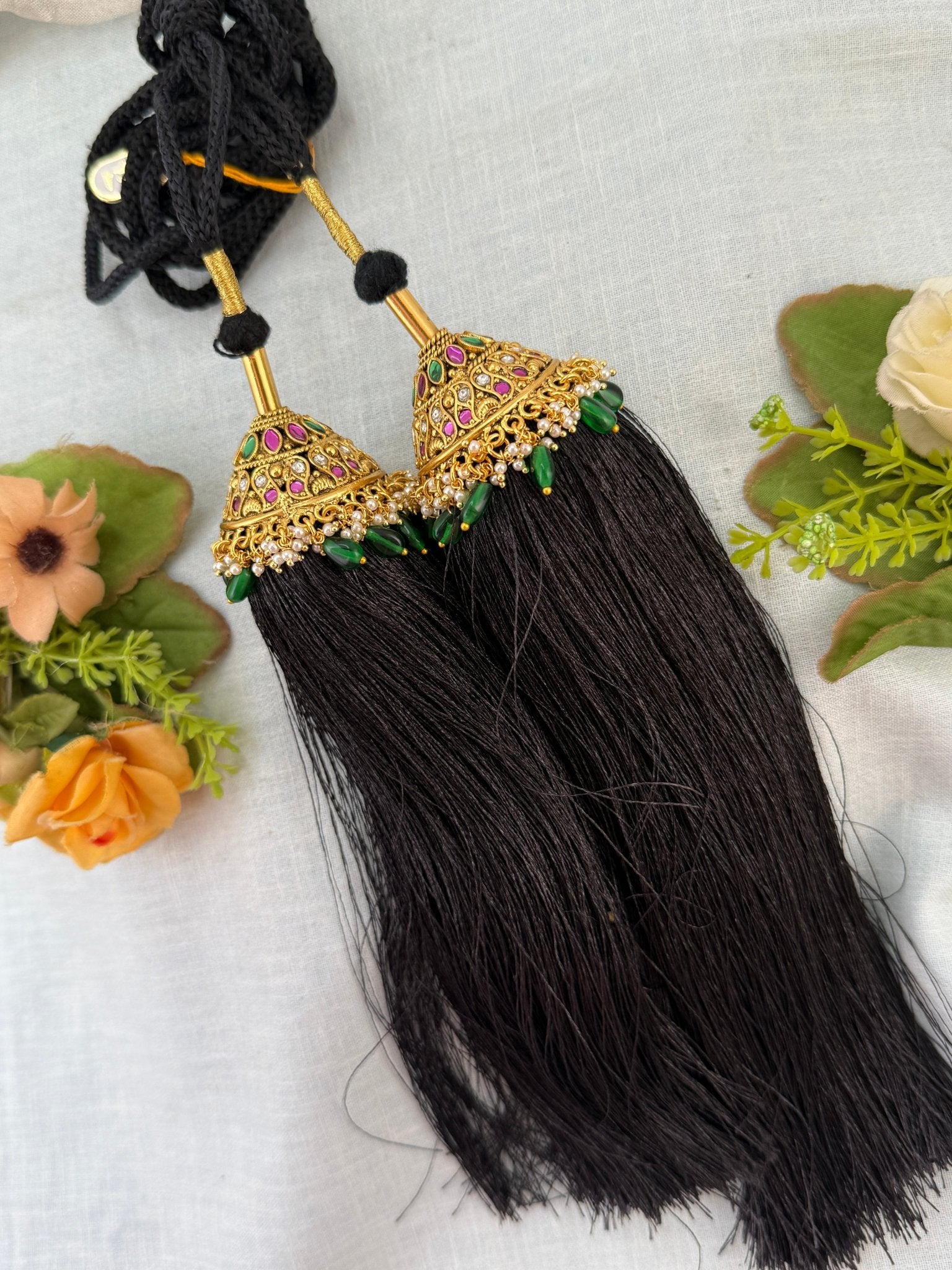 Royal Antique Jadau Bridal Jadai Kuchu Kunjalam 125 - Mahilas