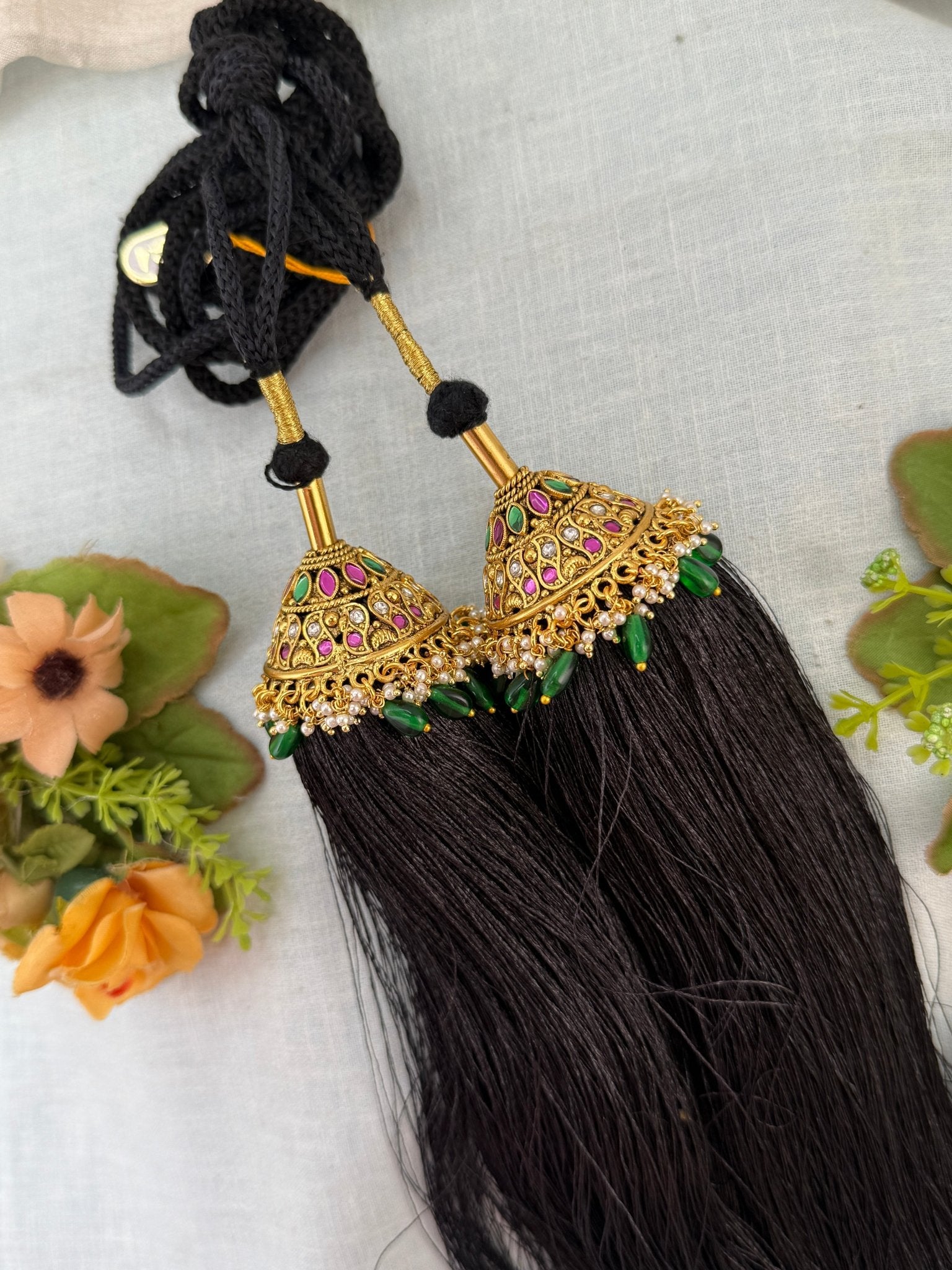 Royal Antique Jadau Bridal Jadai Kuchu Kunjalam 125 - Mahilas