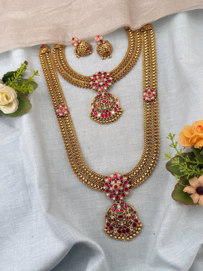 Royal Antique Jadau Bridal Necklace Set 1149 - Mahilas