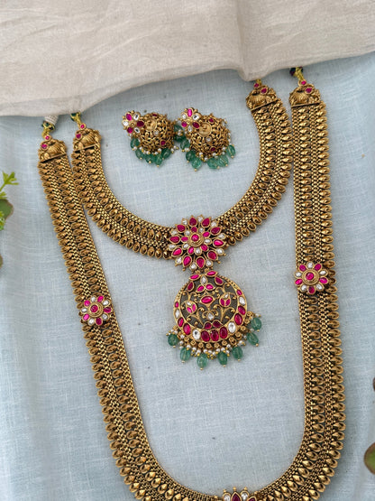 Royal Antique Jadau Bridal Necklace Set 1150 - Mahilas