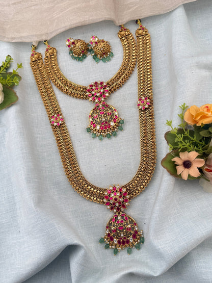 Royal Antique Jadau Bridal Necklace Set 1150 - Mahilas