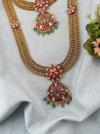 Royal Antique Jadau Bridal Necklace Set 1150 - Mahilas