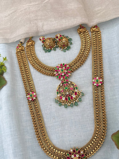 Royal Antique Jadau Bridal Necklace Set 1151 - Mahilas
