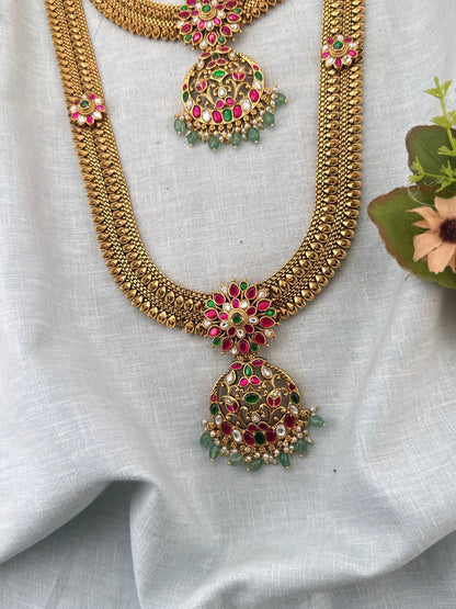 Royal Antique Jadau Bridal Necklace Set 1151 - Mahilas