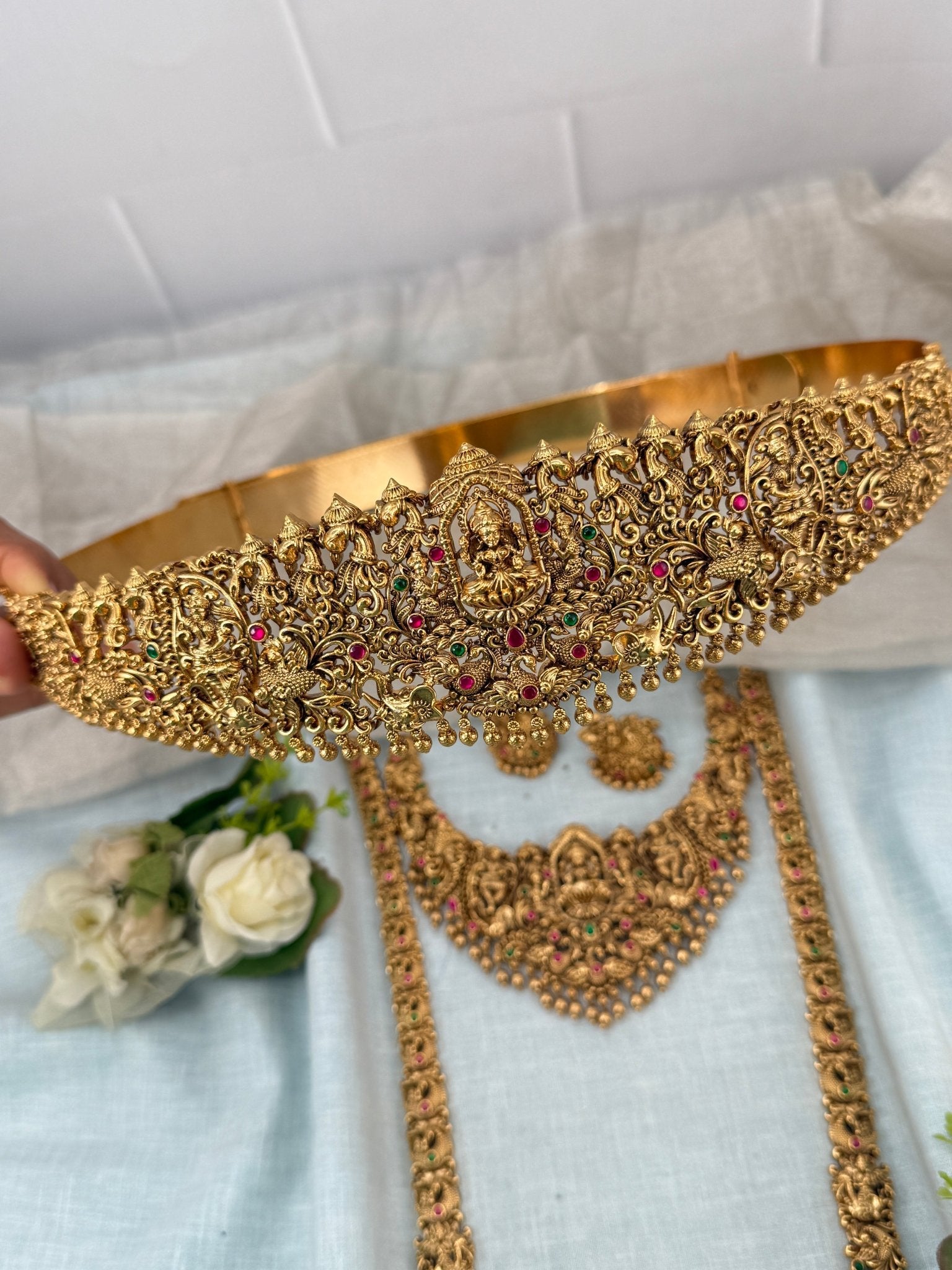 Royal Antique Jadau Bridal Necklace Set 1153 - Mahilas