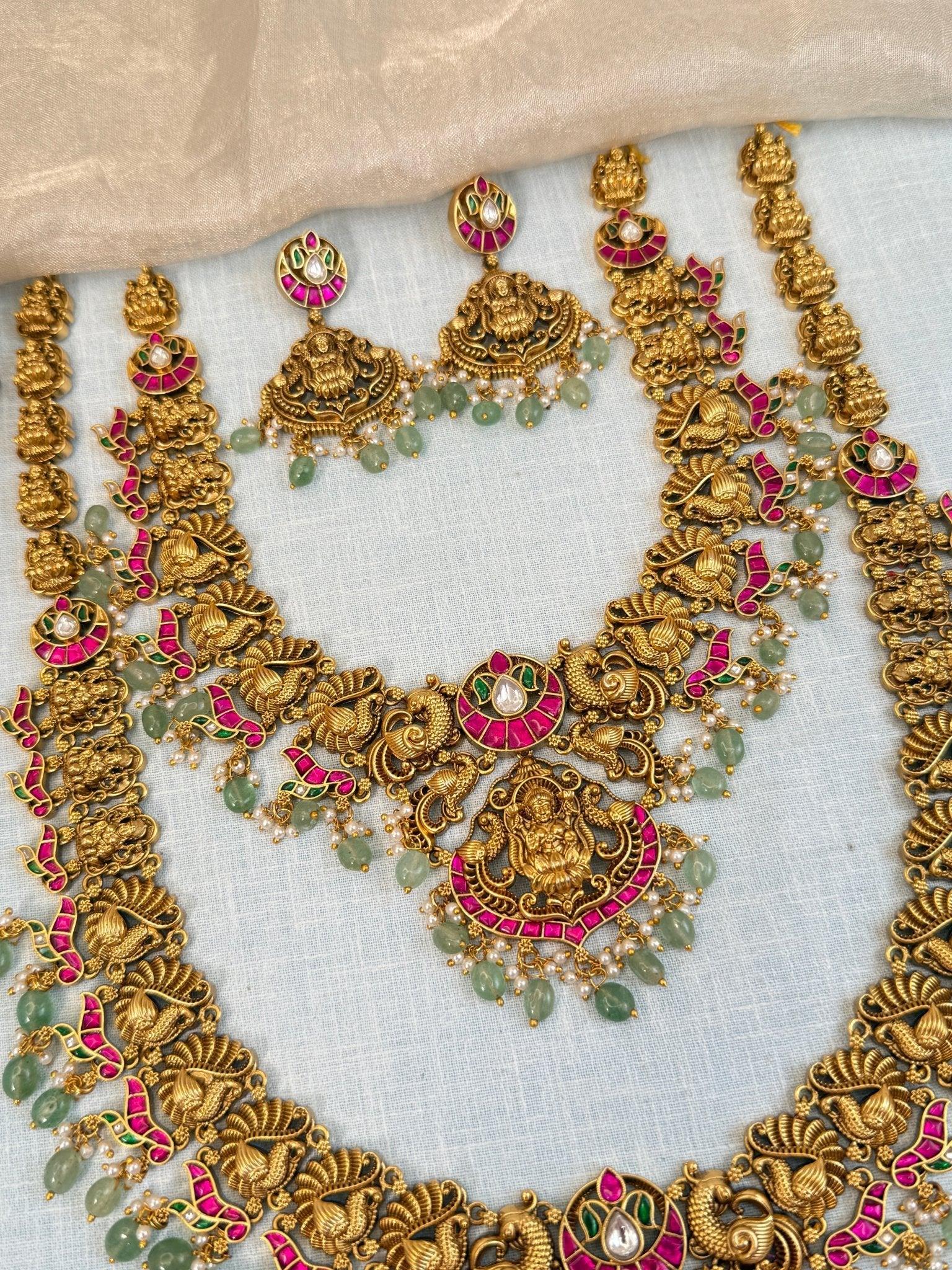 Royal Antique Jadau Bridal Necklace Set 859 - Mahilas