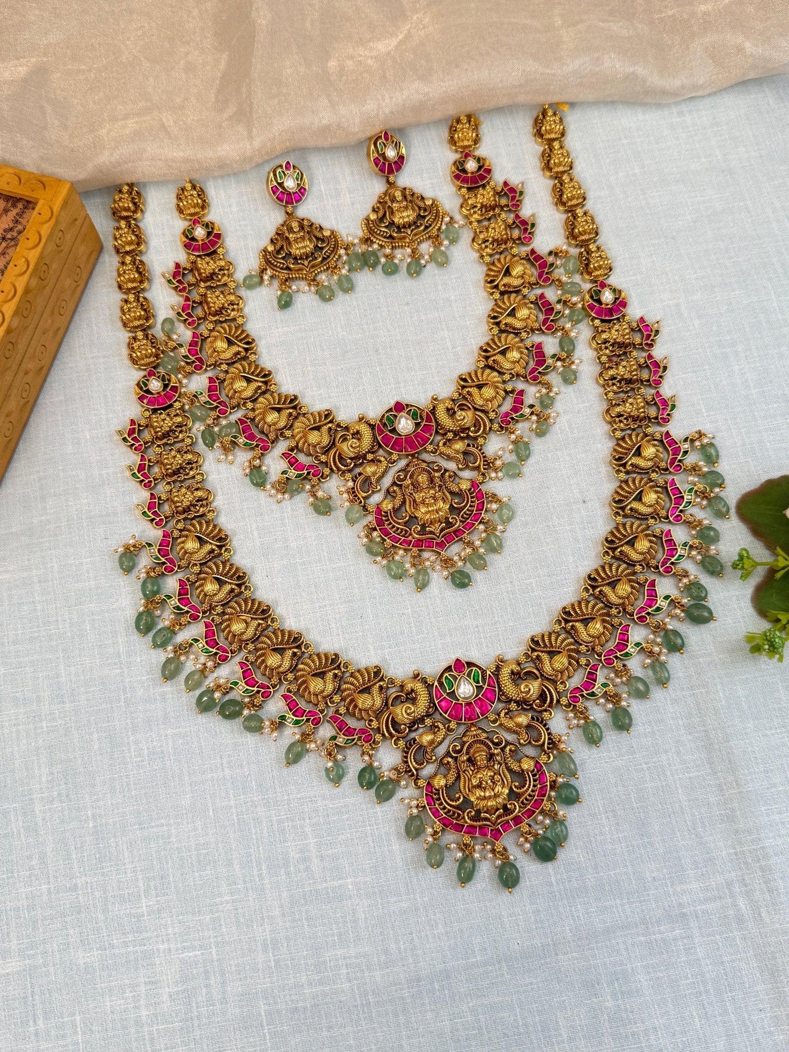 Royal Antique Jadau Bridal Necklace Set 859 - Mahilas