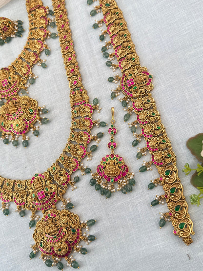 Royal Antique Jadau Kundan Bridal Necklace Set 0981 - Mahilas