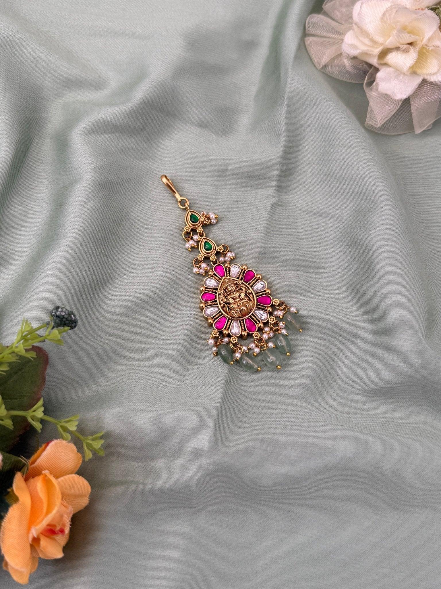 Royal Antique Jadau Kundan Maang Tikka 4328 - Mahilas