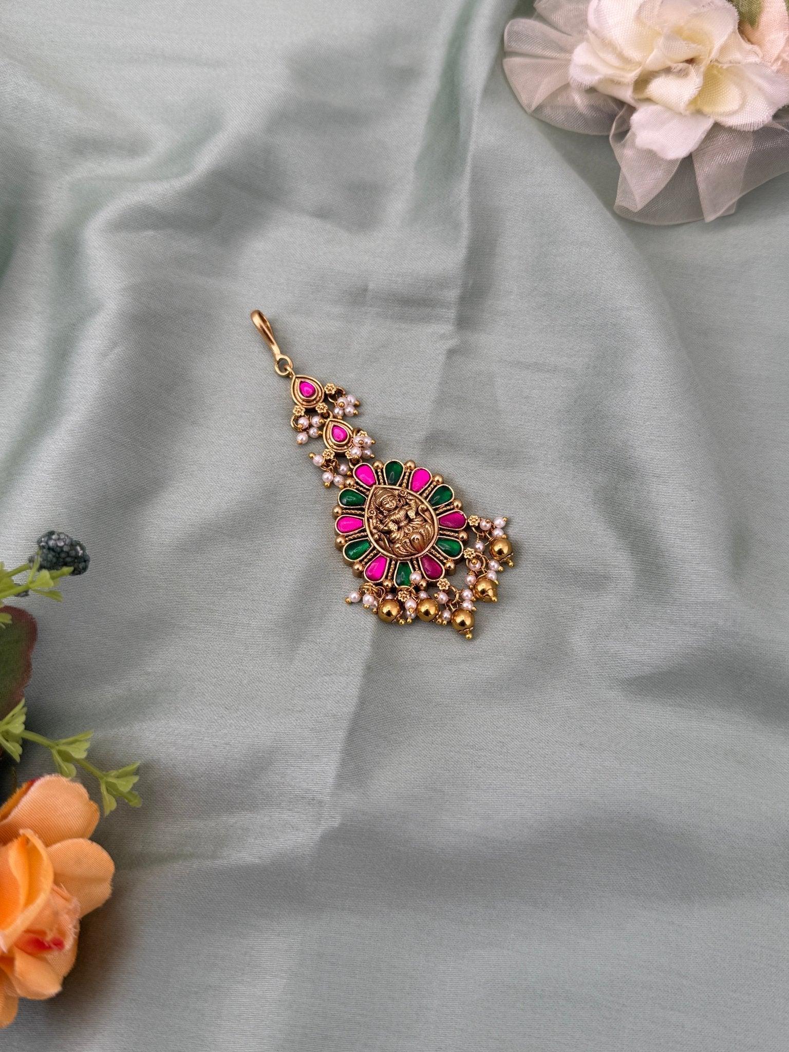 Royal Antique Jadau Kundan Maang Tikka 4329 - Mahilas