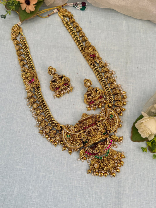 Royal Antique Jadau Long Necklace Set 813 - Mahilas