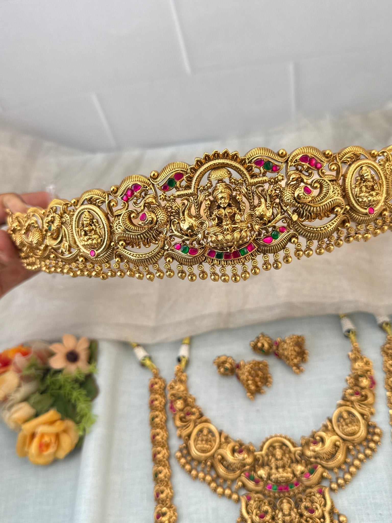 Royal Antique Jadau Premium Bridal Necklace Set 1055 - Mahilas
