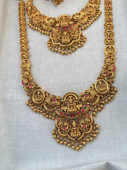 Royal Antique Jadau Premium Bridal Necklace Set 1055 - Mahilas