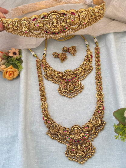 Royal Antique Jadau Premium Bridal Necklace Set 1055 - Mahilas