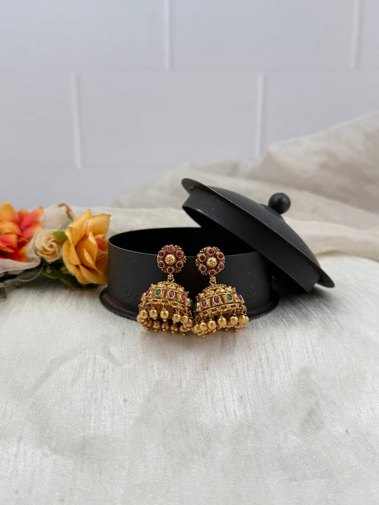 Royal Antique Jhumka Earrings 0554 - Mahilas