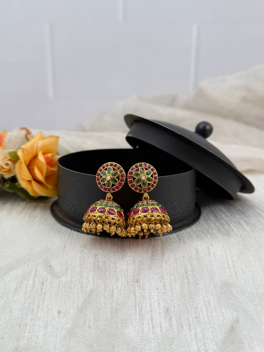 Royal Antique Jhumka Earrings 0558 - Mahilas