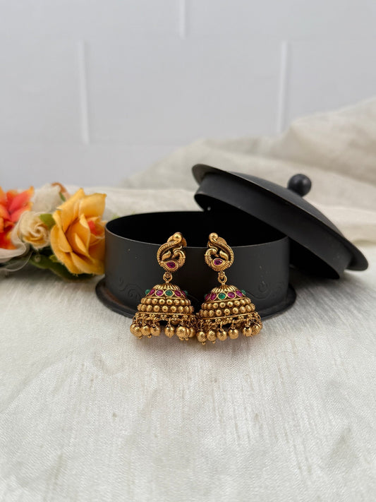 Royal Antique Jhumka Earrings 0559 - Mahilas