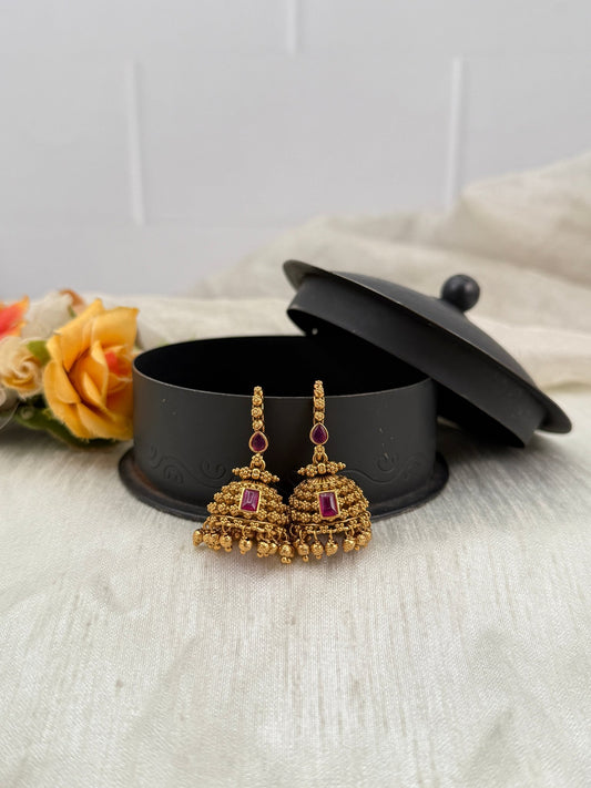 Royal Antique Jhumka Earrings 0561 - Mahilas