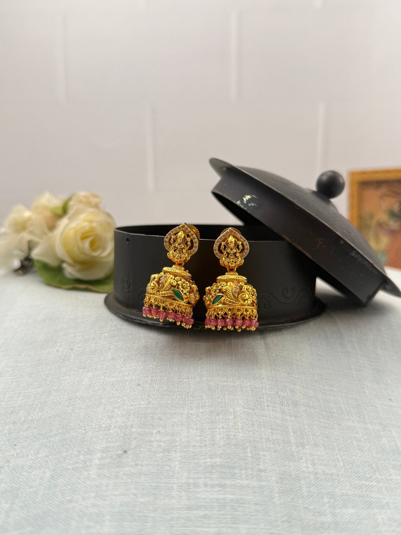 Royal Antique Jhumka Earrings 0955 - Mahilas