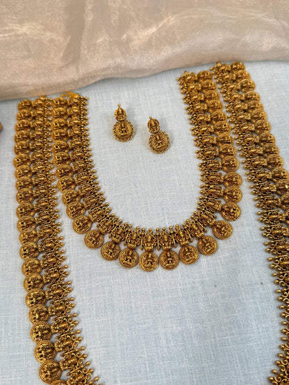 Royal Antique Kaasu Bridal Necklace Set 860 - Mahilas