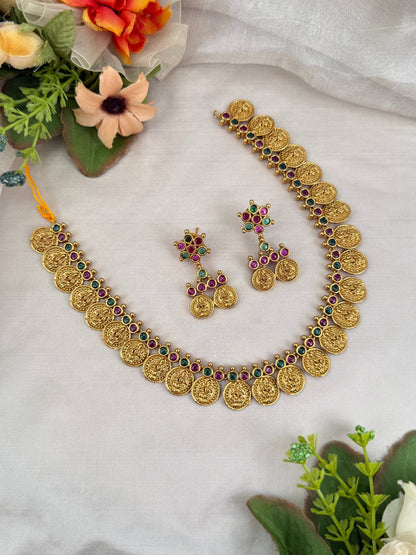 Royal Antique Kaasu Necklace Set 745 - Mahilas