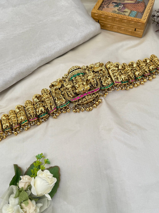 Royal Antique Lakshmi Chain Vaddanam Kamarbandh 7070 - Mahilas