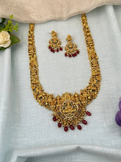 Royal Antique Lakshmi Long Necklace Set 0502 - Mahilas