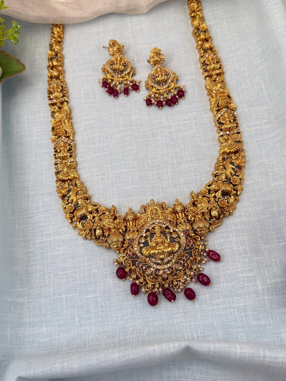 Royal Antique Lakshmi Long Necklace Set 0502 - Mahilas