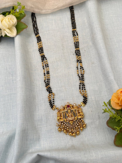 Royal Antique Lakshmi Pendant Mangalya Chain Set 0485 - Mahilas