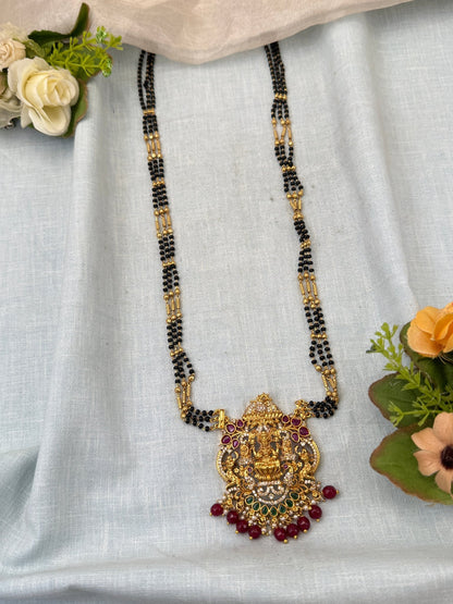 Royal Antique Lakshmi Pendant Mangalya Chain Set 0486 - Mahilas