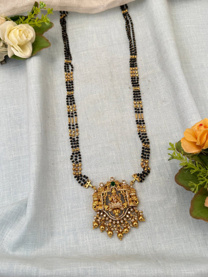 Royal Antique Lakshmi Pendant Mangalya Chain Set 0487 - Mahilas