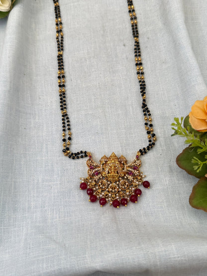 Royal Antique Lakshmi Pendant Mangalya Chain Set 0488 - Mahilas