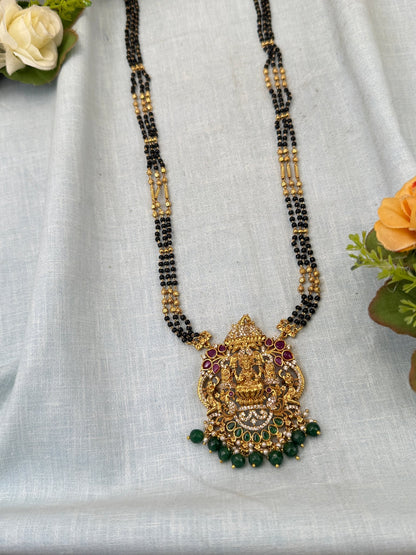 Royal Antique Lakshmi Pendant Mangalya Chain Set 0490 - Mahilas