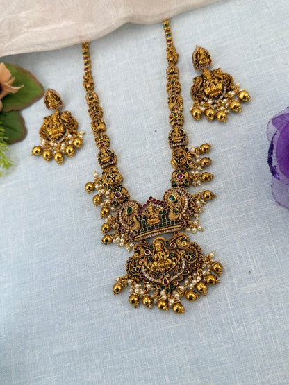 Royal Antique Lakshmi Short Necklace Set 0939 - Mahilas