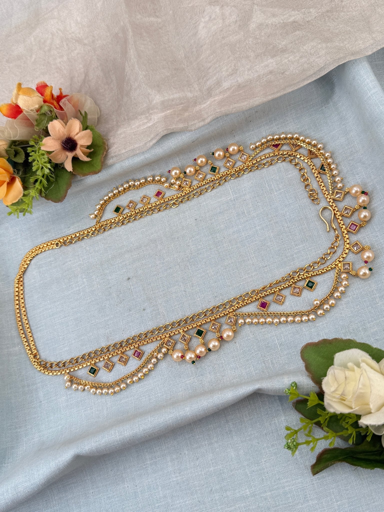 Royal Antique Layer Chain Style Vaddanam Kamarbandh 8079 - Mahilas