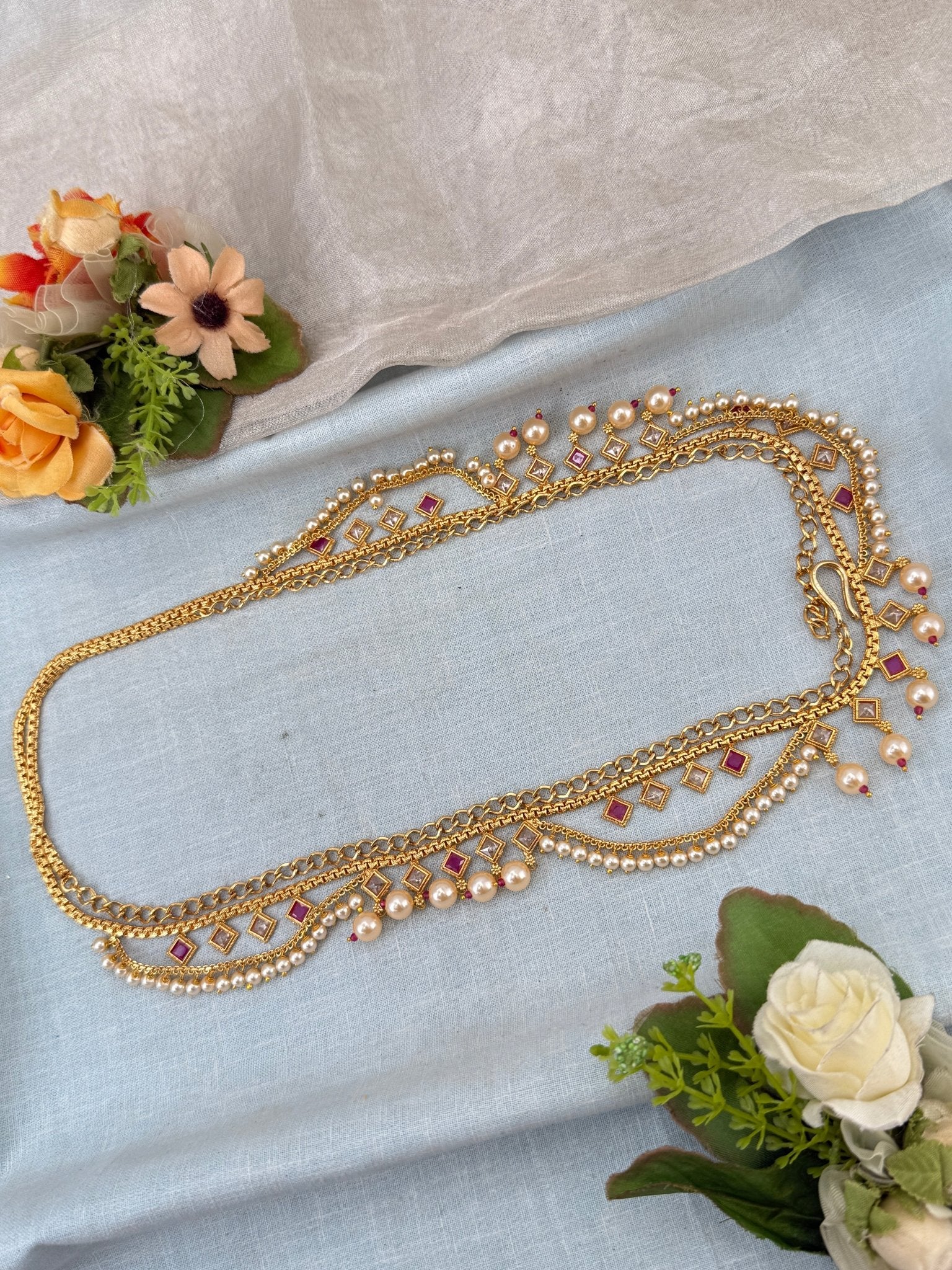 Royal Antique Layer Chain Style Vaddanam Kamarbandh 8081 - Mahilas