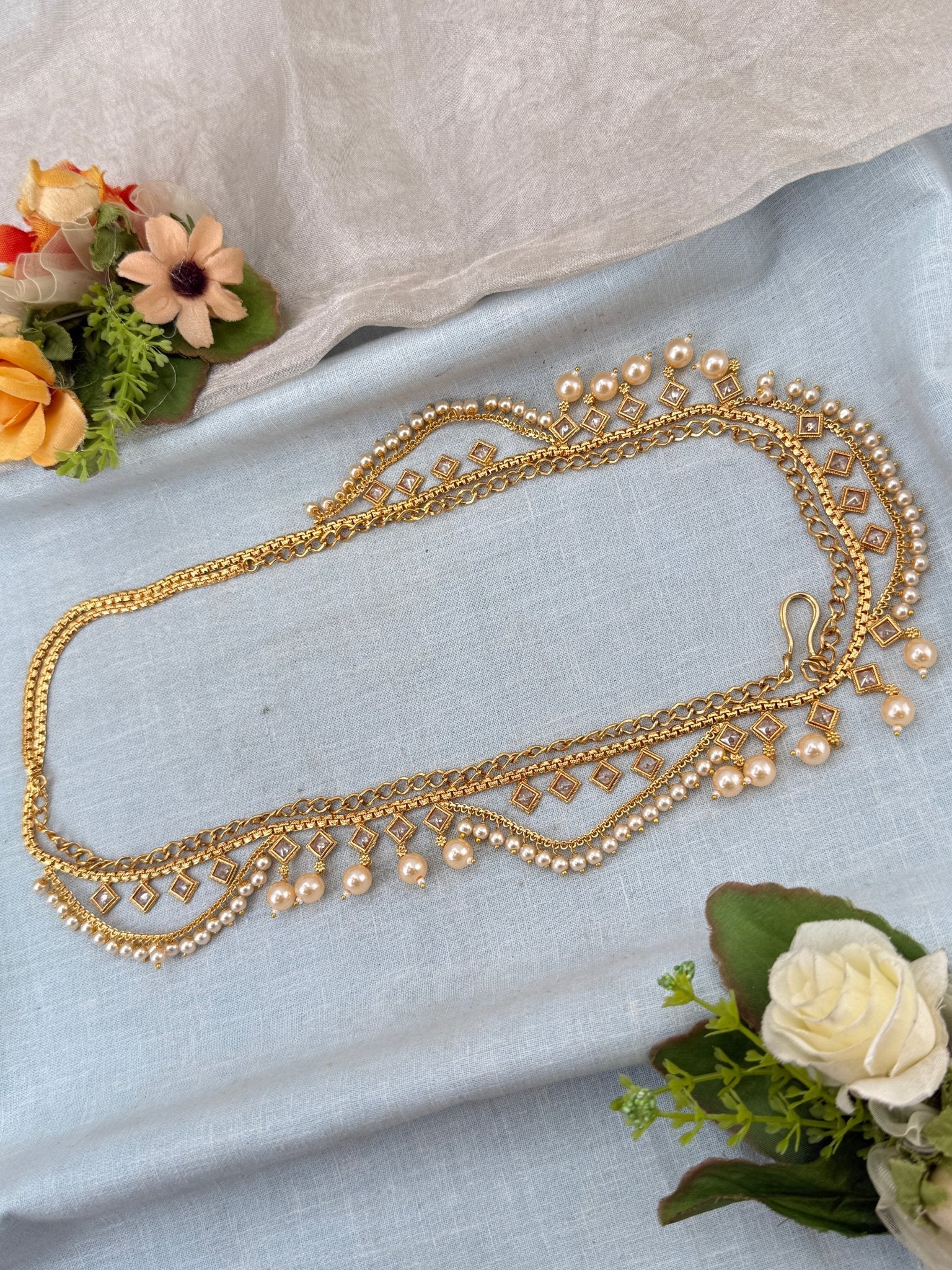 Royal Antique Layer Chain Style Vaddanam Kamarbandh 8082 - Mahilas