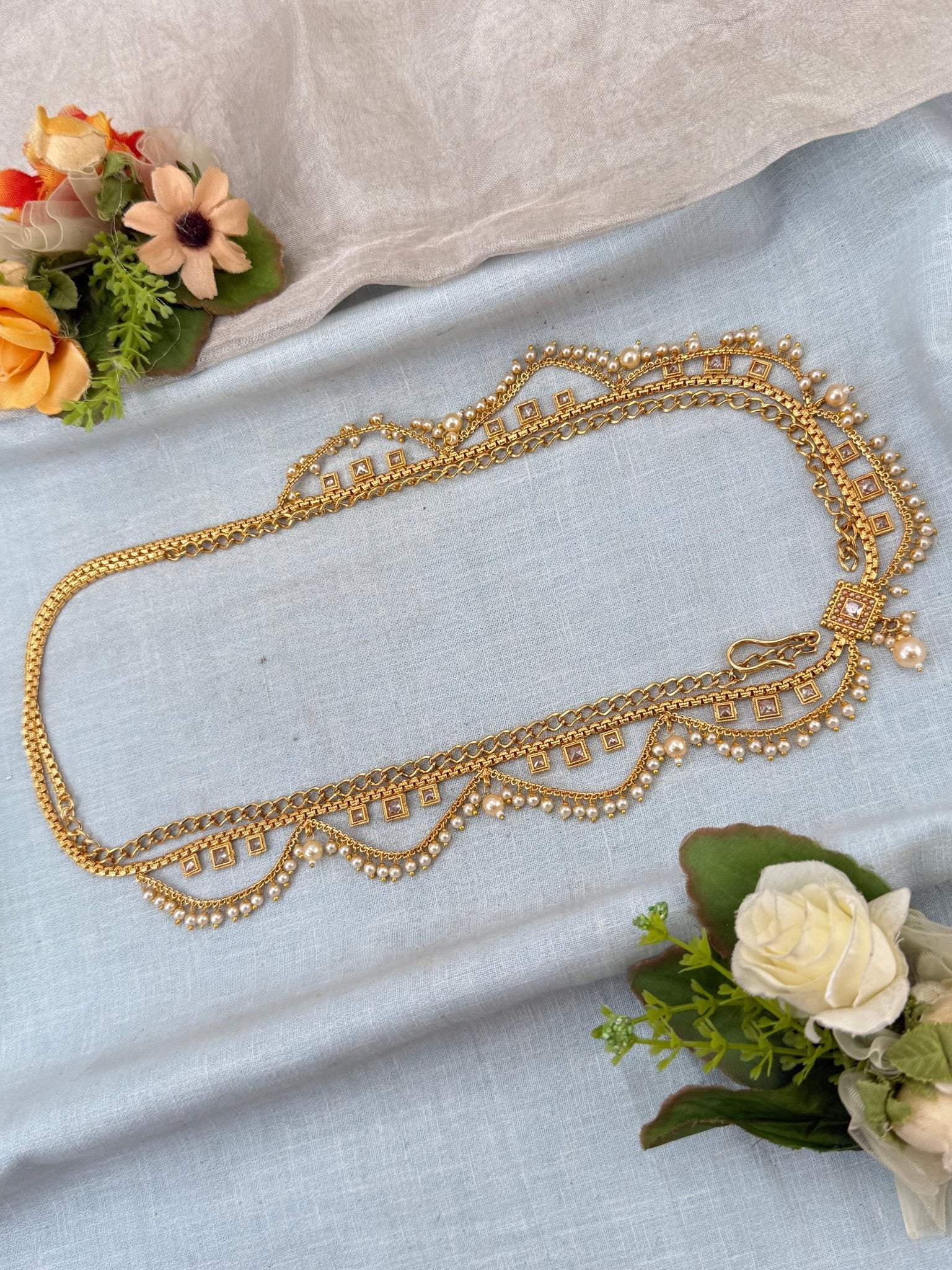 Royal Antique Layer Chain Style Vaddanam Kamarbandh 8083 - Mahilas