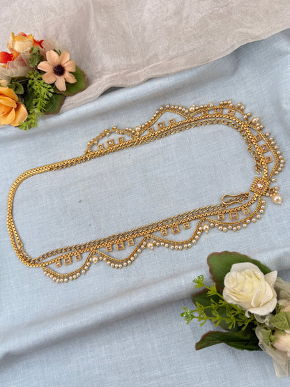 Royal Antique Layer Chain Style Vaddanam Kamarbandh 8083 - Mahilas